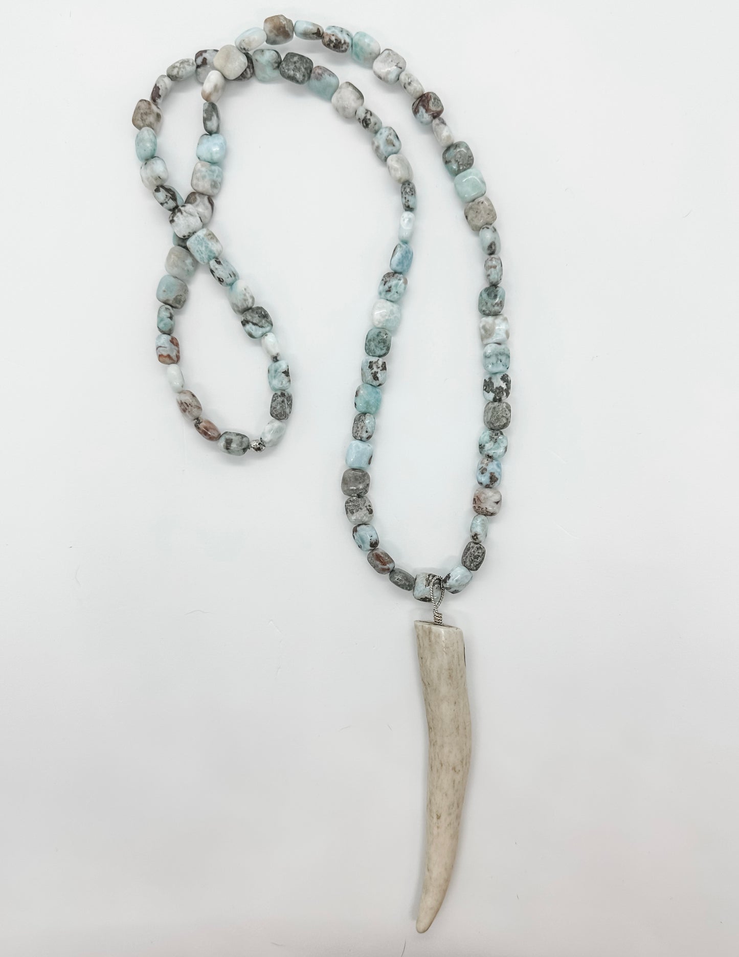 Larimar Antler Necklace